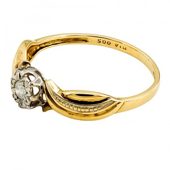 9ct gold Diamond solitaire Ring size M